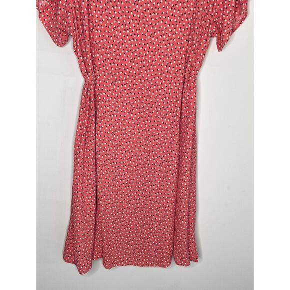 Rolla's Milla Short Sleeve Mini Tulips Swing Dress Coral/White Women's Size XL - Picture 13 of 14